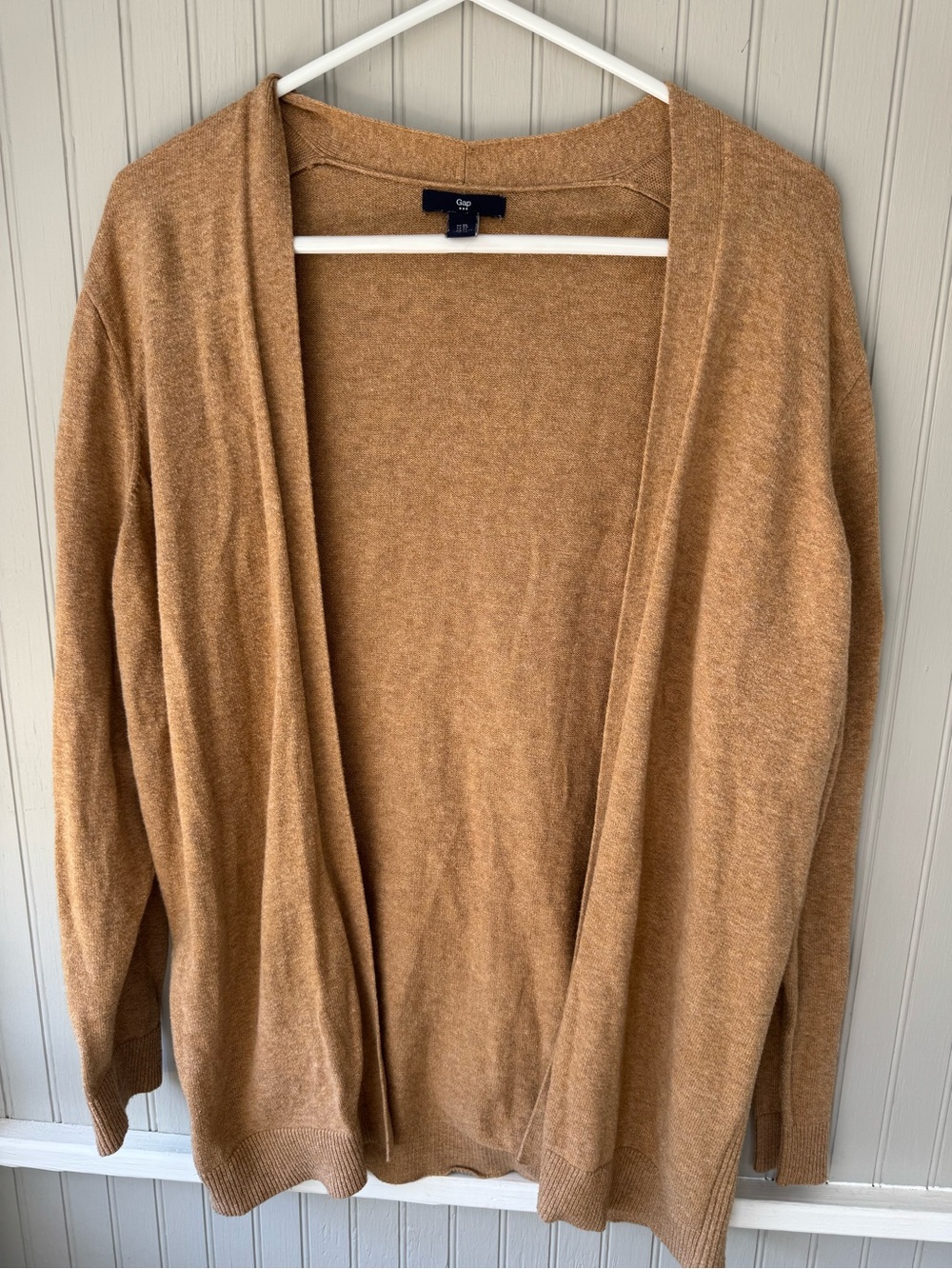 Gap Open-Front Women's Cardigan Sweater in Camel Tan XL